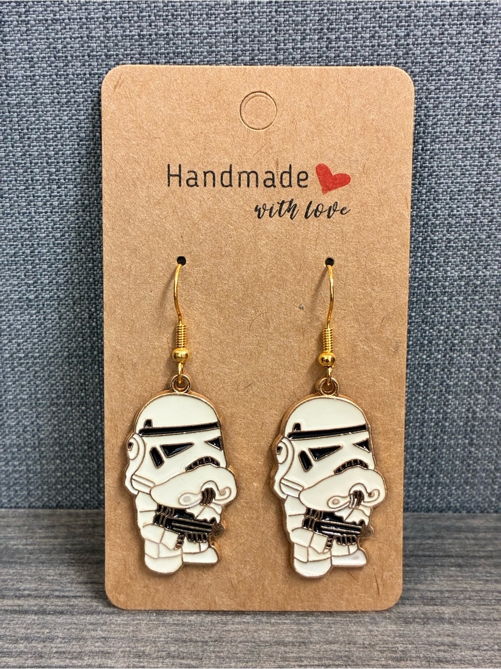 Handmade Disney Star Wars Storm Trooper Earrings
